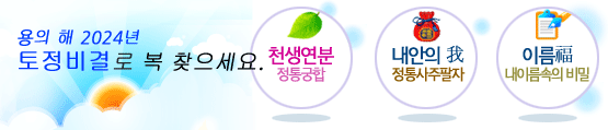 2024년 신년토정비결